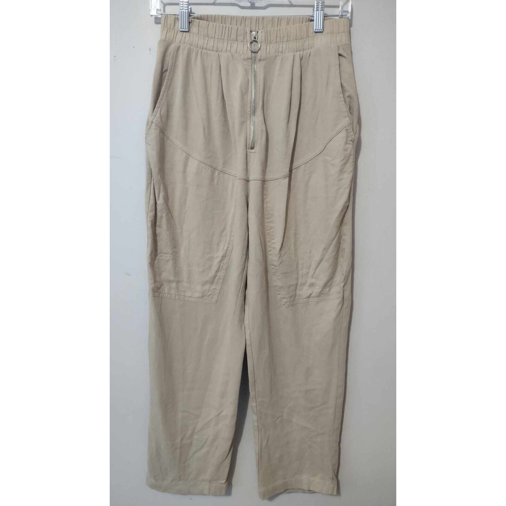 Zara Tan Lounge Pants Zipper Size Medium